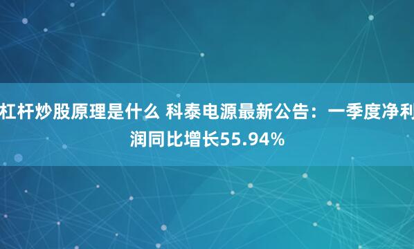 杠杆炒股原理是什么 科泰电源最新公告：一季度净利润同比增长55.94%